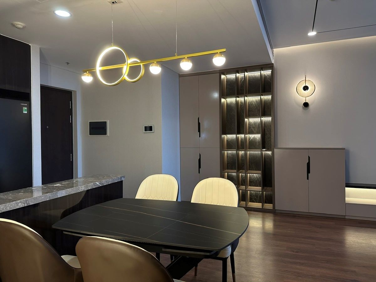 Khu vực bếp được thiết kế mở